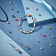 Pandahall elite diy kits de fabricación de brazaletes elásticos de ojo malvado coloridos DIY-PH0002-03-4
