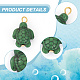 NBEADS 100 Pcs Turquoise Turtle Beads PALLOY-NB0003-94-5