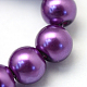 Backen gemalt pearlized Glasperlen runden Perle Stränge HY-Q330-8mm-37-3