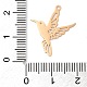 メッキ真鍮細工のペンダントラック  長持ちメッキ  鳥のチャーム  ライトゴールド  21x17x0.3mm  穴：1.2mm KK-Q792-04LG-3