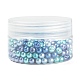 300pcs backen gemalte perlisierte Glasperlen runde Perlen HY-FS0001-01C-7