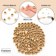 DICOSMETIC 100Pcs Golden Plated Round Bead Loose Ball Bead 6mm Smooth Round Bead Round Vacuum Plating Beads Larger Hole Bead European Stainless Steel Bead for DIY Jewelry Making Craft STAS-DC0010-56B-4