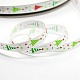 Weihnachten gedruckt Ripsband für Weihnachten Geschenk-Paket SRIB-D011-9mm-02-2