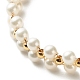 Pulseras de perlas de concha redonda X1-BJEW-TA00008-4