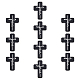 Olycraft 10 pièces croix avec mot jésus perles en silicone SIL-OC0001-21-1