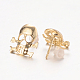 Skull Alloy Stud Earrings EJEW-O068-132G-2