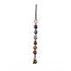 7 décorations suspendues en pierres précieuses de chakra HJEW-JM00805-03-1