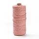 工芸品の編み物用の綿糸  ピンク  3mm  約109.36ヤード（100m）/ロール KNIT-PW0001-01-30-2