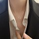 Drehring 925 Halskette mit Zirkonia-Anhänger aus Sterlingsilber für Damen NJEW-BB72188-B-2