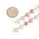 Cadena de perlas de vidrio hecha a mano AJEW-JB01134-04-2