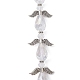 Fili di perle di vetro trasparente elettrolitico a forma di fata angelo AJEW-JB01181-02-1