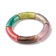 Bracelet extensible épais en tube incurvé en acrylique pour femme BJEW-JB08285-2
