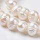Fili di perle di perle d'acqua dolce coltivate naturali PEAR-D187-31-3