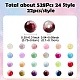 528 pièce de perles de verre de style mixte de 24 styles DGLA-YW0001-20-3