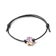 Bracelet cordon ajustable en perles d'émail acrylique dinosaure pour adolescente femme BJEW-JB07048-5