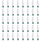 CHGCRAFT 40Pcs Indian Style Feather Charms Alloy Enamel Pendants Feather Pendant Charms for DIY Necklace Earring Keychain Jewelry Making Accessory FIND-CA0005-27A-1