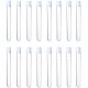 PandaHall 100 Pack Clear Plastic Test Tubes with White Caps 13x102mm for Jewelry Seed Beads Powder Spice Liquid Experiment Birthday Party CON-PH0011-07-1