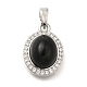Подвески из латуни микропаве с фианитами и стеклом KK-K388-32P-1
