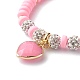 Handmade Polymer Clay Beads Stretch Bracelets BJEW-JB06552-4