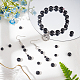 NBEADS 3 Strands about 205 Pcs Black Synthetic Turquoise Beads G-NB0003-25-5