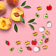 DICOSMETIC 60Pcs 6 Styles Enamel Peach Pendants Cute Strawberry Pendants Golden Flatback Orange Charms Fruit Theme Enamel Pendants Summer Style Charms Alloy Pendants for Jewelry Making FIND-DC0002-37-5