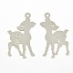 Brass Etched Metal Embellishments Animal Pendants KKC-J002-03P-NF-1