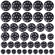 GORGECRAFT 1 Box 40Pcs 4 Sizes Hollow Flower Wood Buttons 2-Holes Flatback Round Wooden Buttons Vintage Black Replacement Buttons for DIY Sewing Crafts Clothes Accessories Hat Knitting Decorations FIND-GF0004-85A-1