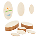 AHANDMAKER 36Pcs Unfinished Wood Cutouts Unfinished Wood Oval Slices Oval Wood Embellishments Unfinished Oval Wood Shapes Pieces for Crafts DIY Christmas Ornaments WOOD-WH0030-34-1