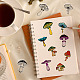 GLOBLELAND Vintage Mushrooms Background Clear Stamps Realistic Mushrooms Silicone Clear Stamp Seals for Cards Making DIY Scrapbooking Photo Journal Album Decoration DIY-WH0167-56-1128-2