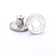 ジーンズ用合金ボタンピン  航海ボタン  服飾材料  単語の丸  プラチナ  17mm PURS-PW0009-01J-01P-1