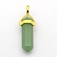 Natural Bullet Gemstone Double Terminated Pointed Pendants G-N0121-07-1
