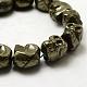 Electroplated Natural Pyrite Beads Strands G-N0258-M-01-3