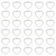 Dicosmetic 30 pz ciondoli a forma di cuore cavo ciondolo d'amore minimalista pendenti con castone aperto fascino con cornice in resina ciondolo in acciaio inossidabile per gioielli fai da te regali di san valentino STAS-DC0010-38-1