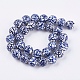 Handgemachte blauen und weißen Porzellan-Perlen PORC-G002-31-1