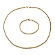 304 chaînes de corde en acier inoxydable bracelets et colliers ensembles de bijoux SJEW-I206-03A-G-1