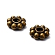 Alliage de style tibétain plats écartement perles rondes TIBEB-2351A-AB-FF-2