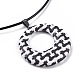 Ожерелья с подвесками из рафии NJEW-JN02357-3