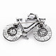 Bicycle Shape Natural White Shell Brooch Pin G-N333-010A-RS-3