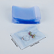 ミニ透明プラスチックジップロックバッグ  再封可能なバッグ  ブルー  7x5x1.5cm OPP-WH0005-07C-2