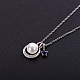 Shegrace hermosa luna y estrella 925 collar con colgante de plata de ley JN422A-2