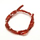 Natural Carnelian Cube Beads Strands G-A128-C10-2