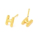 Boucles d'oreilles en laiton évidées avec lettre initiale pour femmes EJEW-A044-01G-H-2