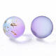 Perles de verre dépoli peintes à la bombe transparente GLAA-N035-05B-01-2