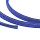 3x1.5 mm bleu faux plat daim cordon X-LW-R003-55-3