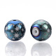 Perles de verre galvanoplastie de Noël X-EGLA-R113-07E-2