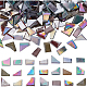 Benecreat 600g pezzi di mosaico di colore misto misto irregolare piastrelle di vetro colorato forme assortite sfuse cabochon per adulti cornici fai da te decorazione di gioielli DIY-BC0005-93-1