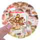 50Pcs PVC Self-Adhesive Mushroom Stickers PW-WG25484-01-2