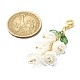 Décorations de pendentif d'imitation de perle en plastique abs de fleur HJEW-TA00111-2