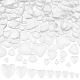 Pandahall elite 180pcs 9 style cabochons coeur en verre transparent GGLA-PH0001-28-1