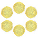 自己粘着金箔エンボスステッカー 12 枚  封筒カードシール用の丸いドットメダル装飾デカール  言葉  サイズ：約165x211mm  ステッカー：50mm  12枚/セット DIY-WH0451-016-1